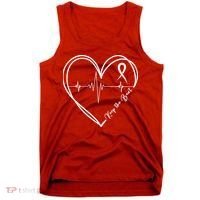 Heart Disease Awareness Heartbeat Chd Tank Top thumb 0