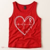 Heart Disease Awareness Heartbeat Chd Tank Top thumb 2