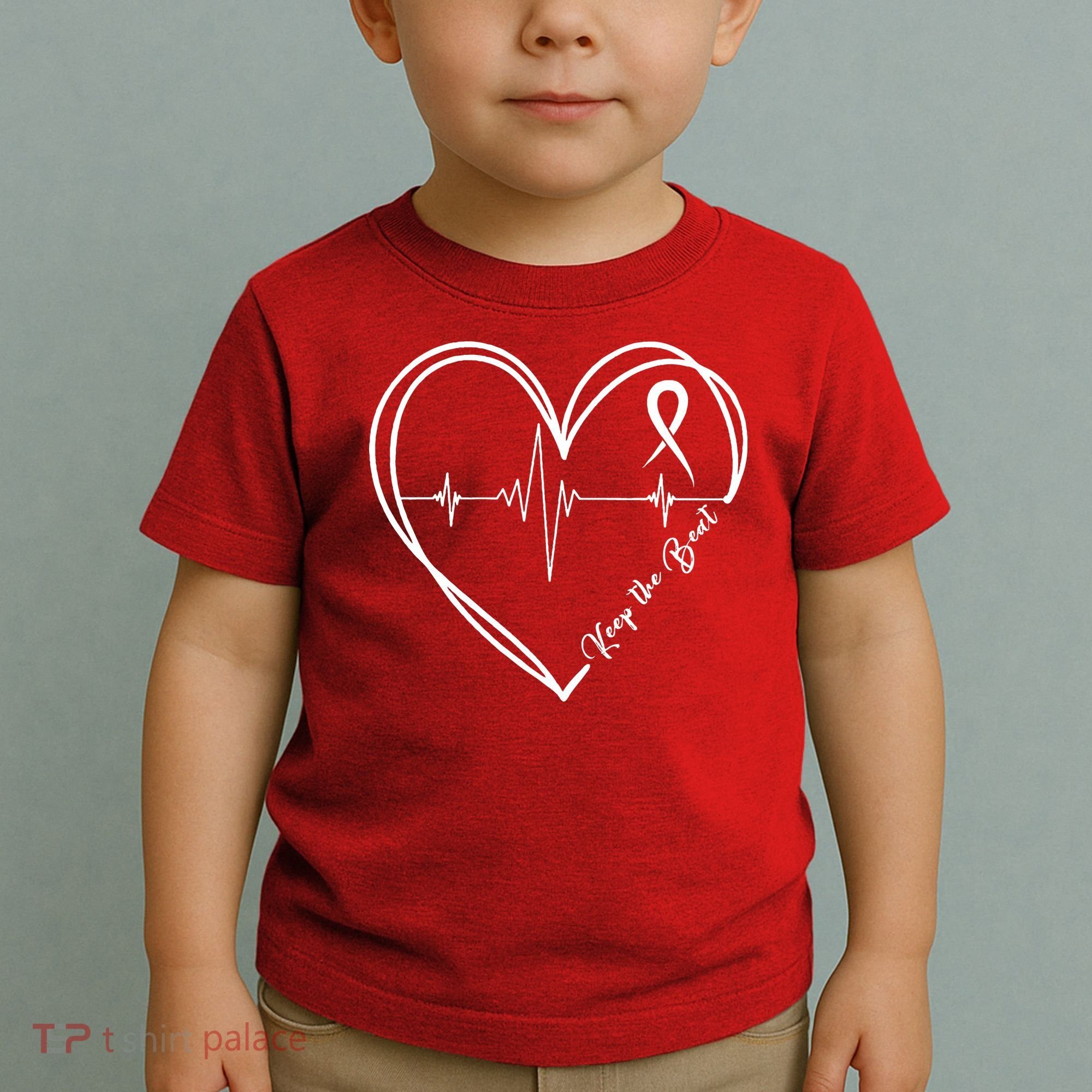 Heart Disease Awareness Heartbeat Chd Toddler T-Shirt