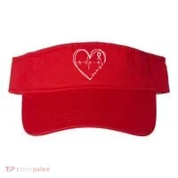 Heart Disease Awareness Heartbeat Chd Visor thumb 0