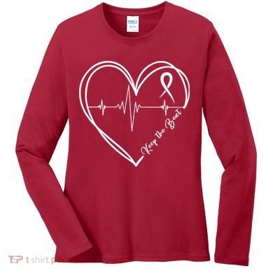Heart Disease Awareness Heartbeat Chd Women's Long Sleeve Shirt