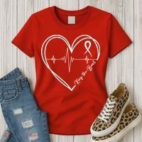 Heart Disease Awareness Heartbeat Chd Women's T-Shirt thumb 3