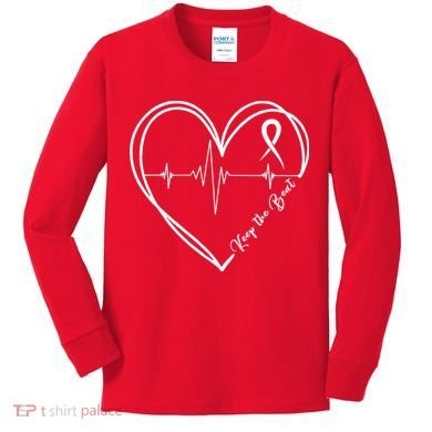 Heart Disease Awareness Heartbeat Chd Kids Long Sleeve Shirt
