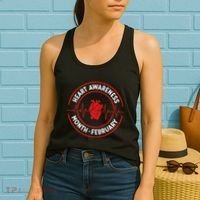 Heart Disease Awareness Month February Squad Chd Month Women's Tank Top thumb 2