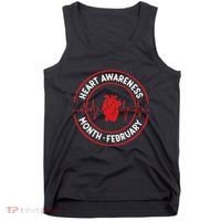 Heart Disease Awareness Month February Squad Chd Month Tank Top thumb 0