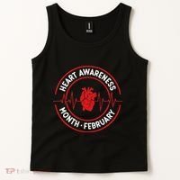 Heart Disease Awareness Month February Squad Chd Month Tank Top thumb 2