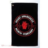 Heart Disease Awareness Month February Squad Chd Month Golf Towel thumb 0