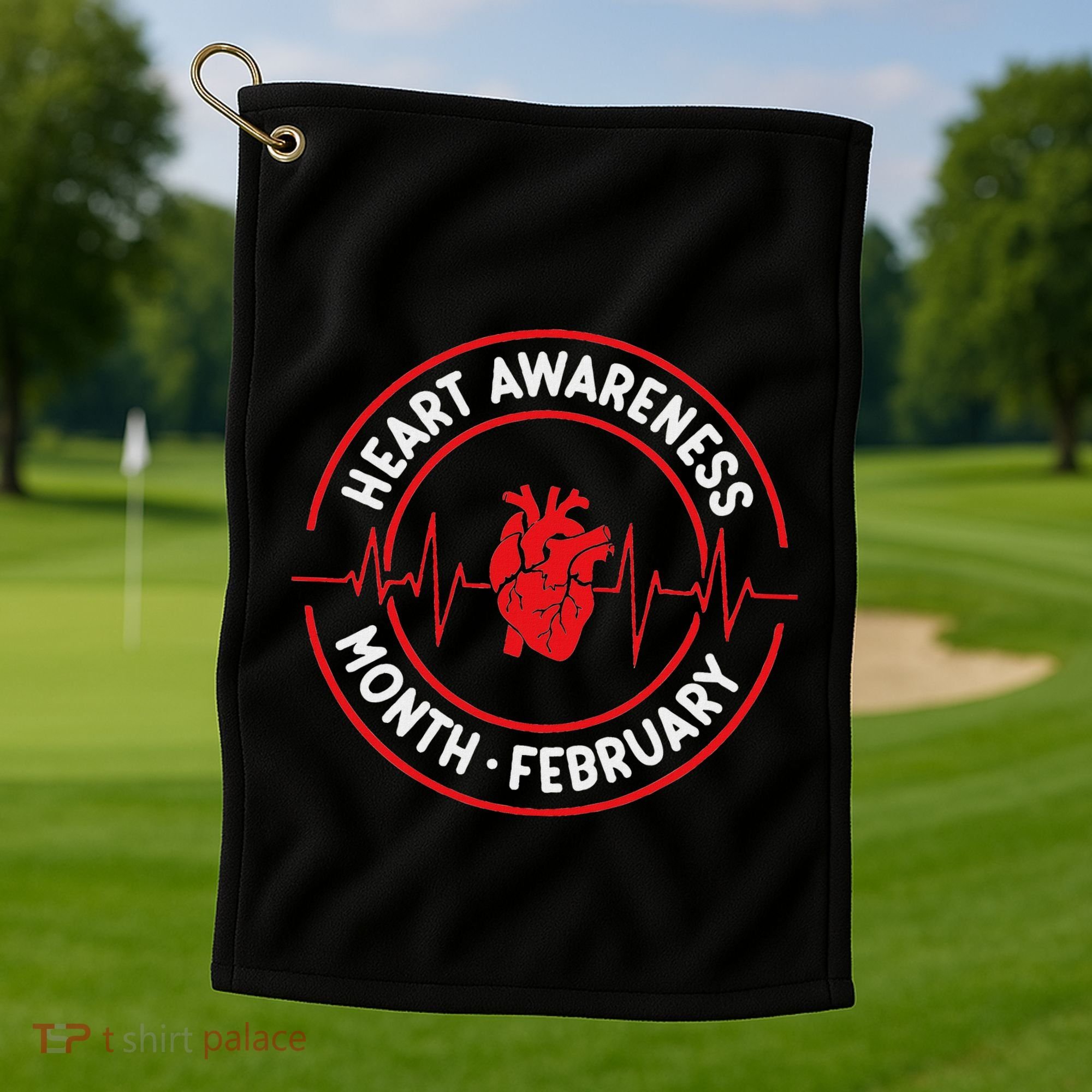 Heart Disease Awareness Month February Squad Chd Month Golf Towel