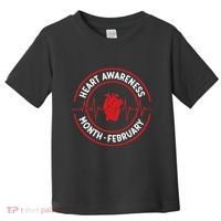 Heart Disease Awareness Month February Squad Chd Month Toddler T-Shirt thumb 0