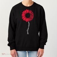 Heart Disease Awareness Month Sunflower Women's Sweatshirt thumb 0