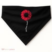 Heart Disease Awareness Month Sunflower USA-Made Doggie Bandana thumb 0