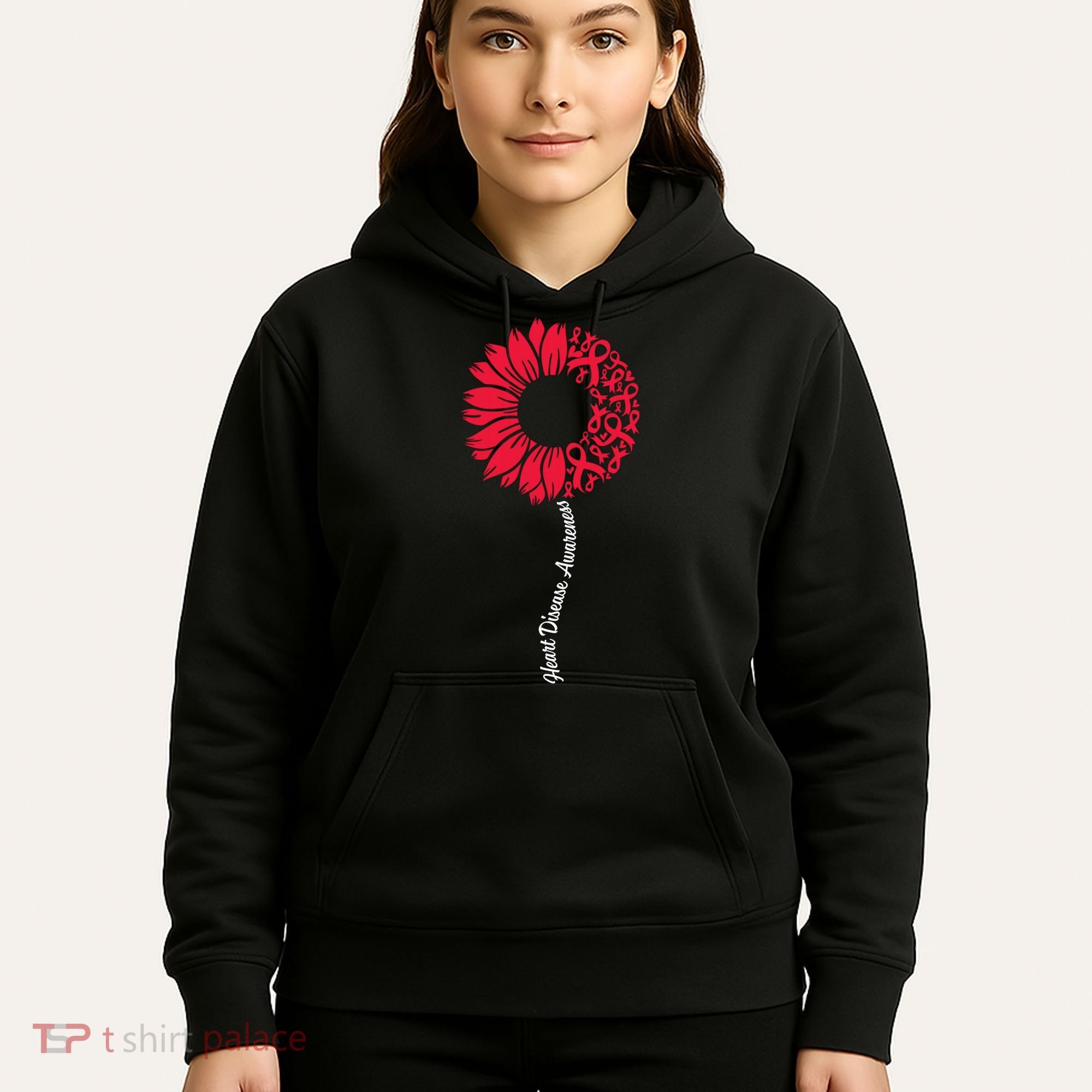 Heart Disease Awareness Month Sunflower Hoodie