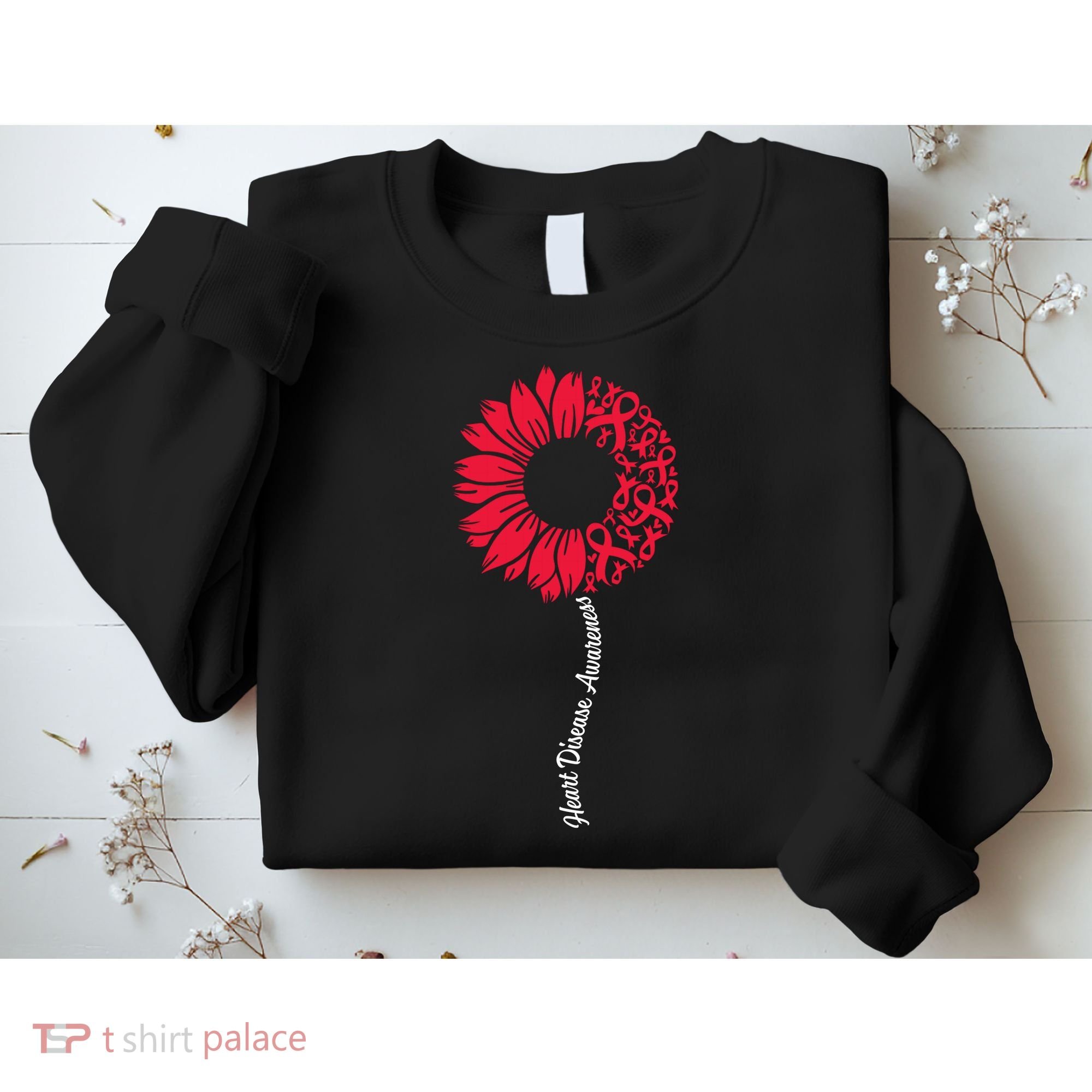 Heart Disease Awareness Month Sunflower Sweatshirt