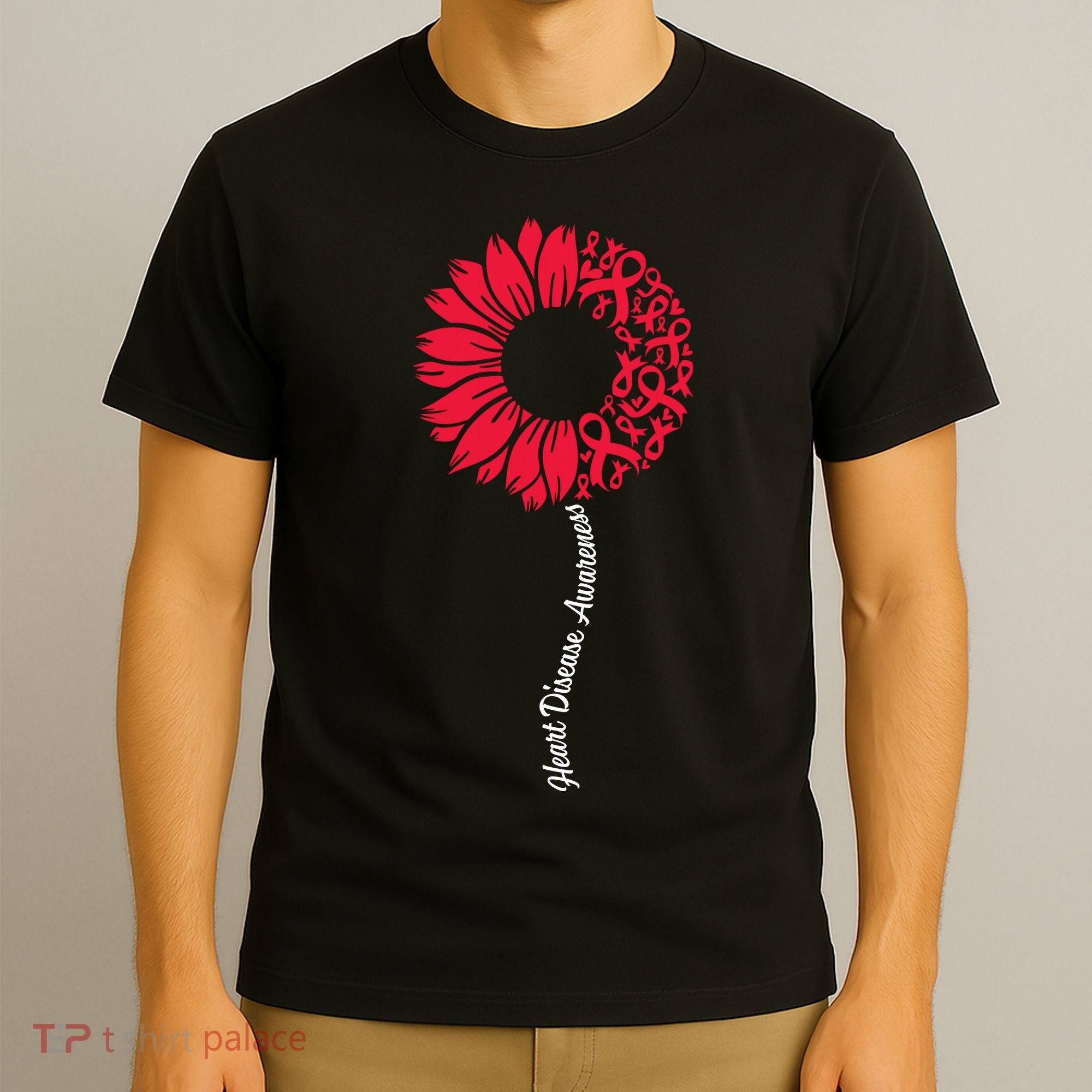 Heart Disease Awareness Month Sunflower T-Shirt