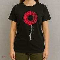 Heart Disease Awareness Month Sunflower T-Shirt thumb 4