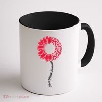 Heart Disease Awareness Month Sunflower Coffee Mug thumb 1