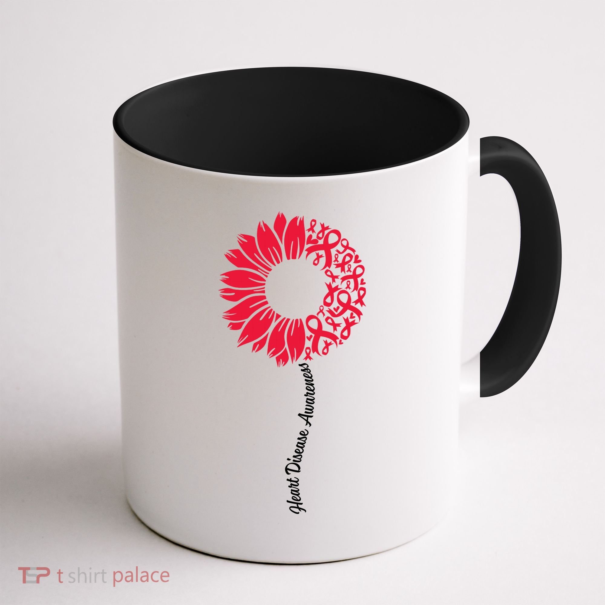 Heart Disease Awareness Month Sunflower Coffee Mug