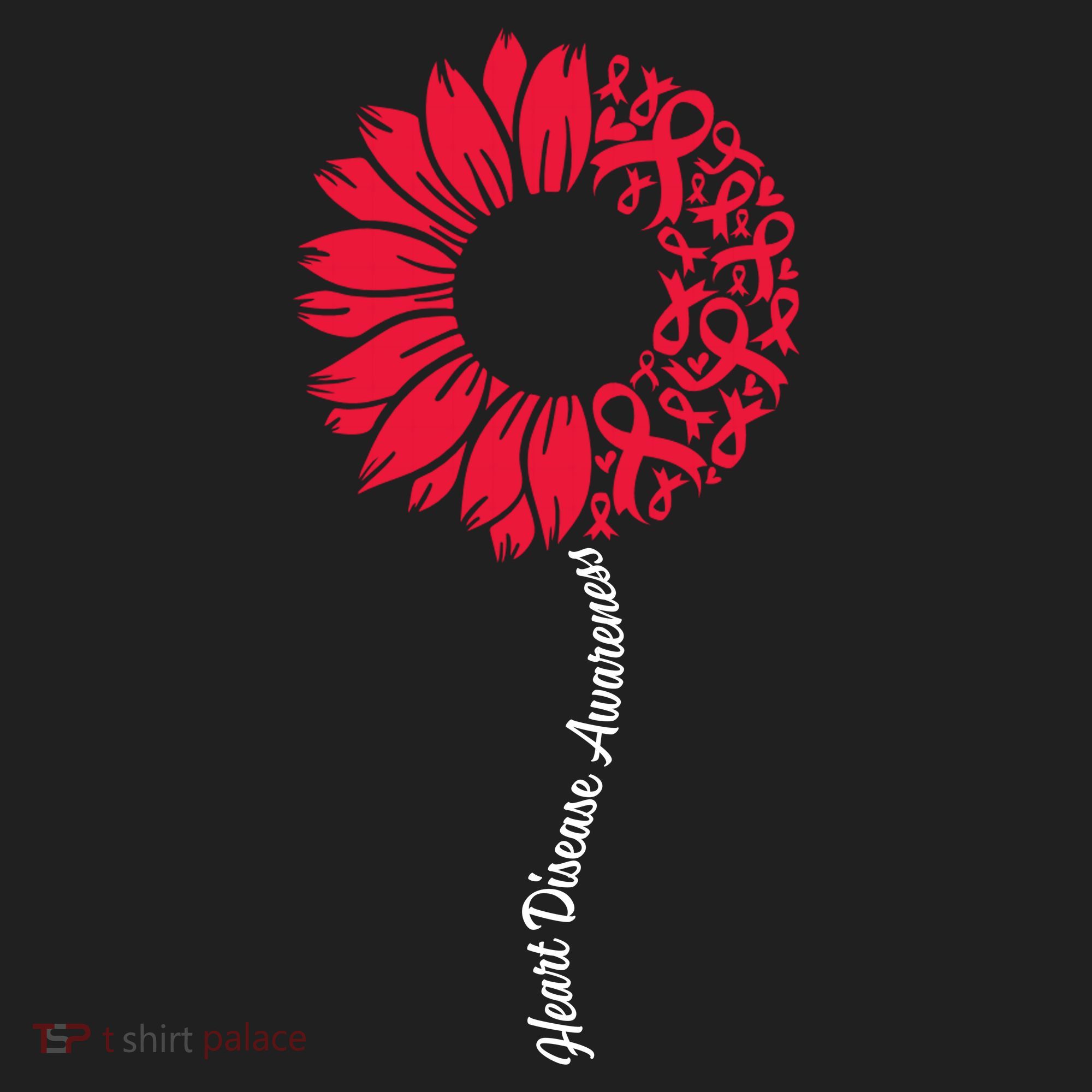 Heart Disease Awareness Month Sunflower Beanie