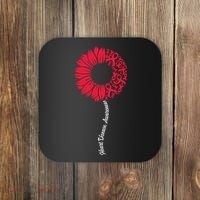 Heart Disease Awareness Month Sunflower Coaster thumb 0