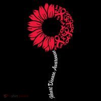 Heart Disease Awareness Month Sunflower Women's Hoodie thumb 2