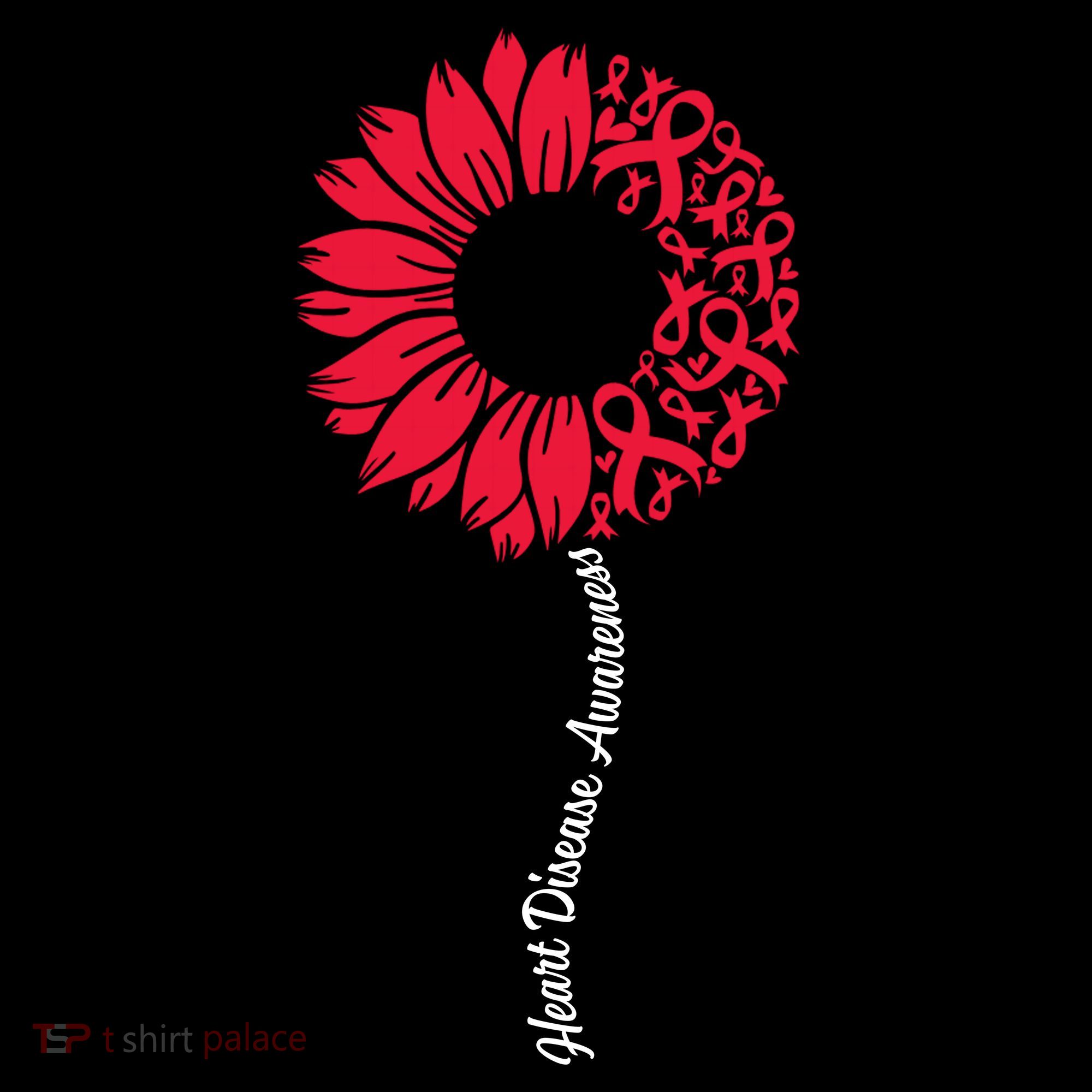Heart Disease Awareness Month Sunflower Women's Hoodie