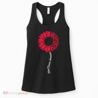 Heart Disease Awareness Month Sunflower Women's Tank Top thumb 0