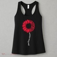 Heart Disease Awareness Month Sunflower Women's Tank Top thumb 3