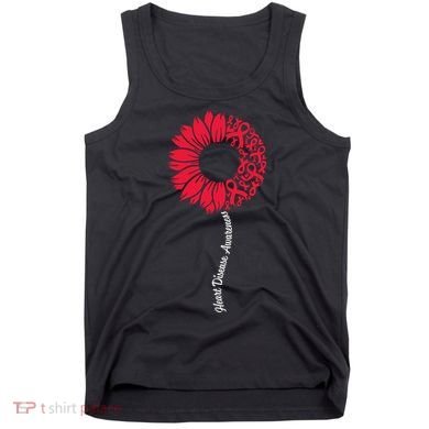Heart Disease Awareness Month Sunflower Tank Top