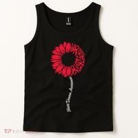 Heart Disease Awareness Month Sunflower Tank Top thumb 2