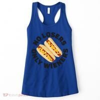 Hot Dog Adult Pun No Losers Only Wieners Funny Gift Women's Tank Top thumb 0