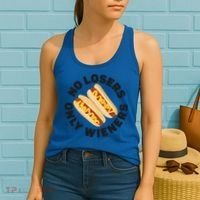 Hot Dog Adult Pun No Losers Only Wieners Funny Gift Women's Tank Top thumb 2