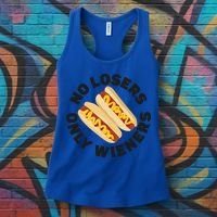 Hot Dog Adult Pun No Losers Only Wieners Funny Gift Women's Tank Top thumb 3