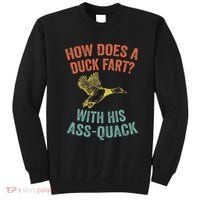 How Does A Duck Fart Funny Duck For Hunters Sweatshirt thumb 0