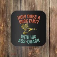 How Does A Duck Fart Funny Duck For Hunters Coaster thumb 0