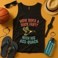 How Does A Duck Fart Funny Duck For Hunters Tank Top thumb 4