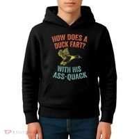 How Does A Duck Fart Funny Duck For Hunters Kids Hoodie thumb 4