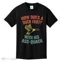 How Does A Duck Fart Funny Duck For Hunters Kids T-Shirt thumb 0