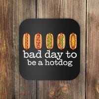 Hot Dog Bad Day To Be A Hotdog Coaster thumb 0