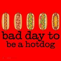 Hot Dog Bad Day To Be A Hotdog Santa Hat thumb 1