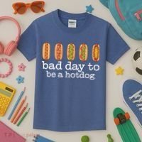 Hot Dog Bad Day To Be A Hotdog Kids T-Shirt thumb 3