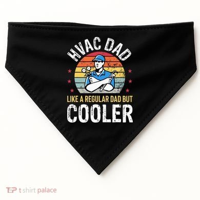 HVAC Dad But Cooler Funny HVAC Technician Father USA-Made Doggie Bandana
