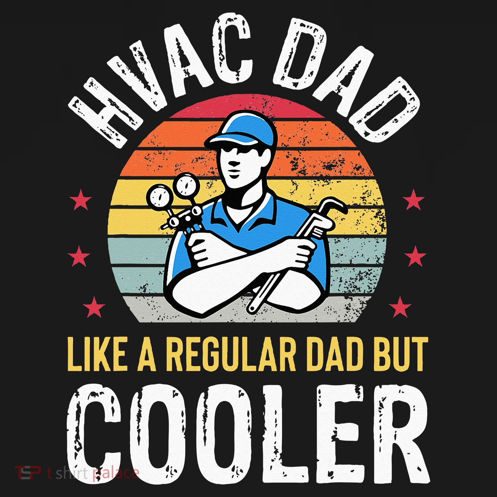 HVAC Dad But Cooler Funny HVAC Technician Father USA-Made Doggie Bandana