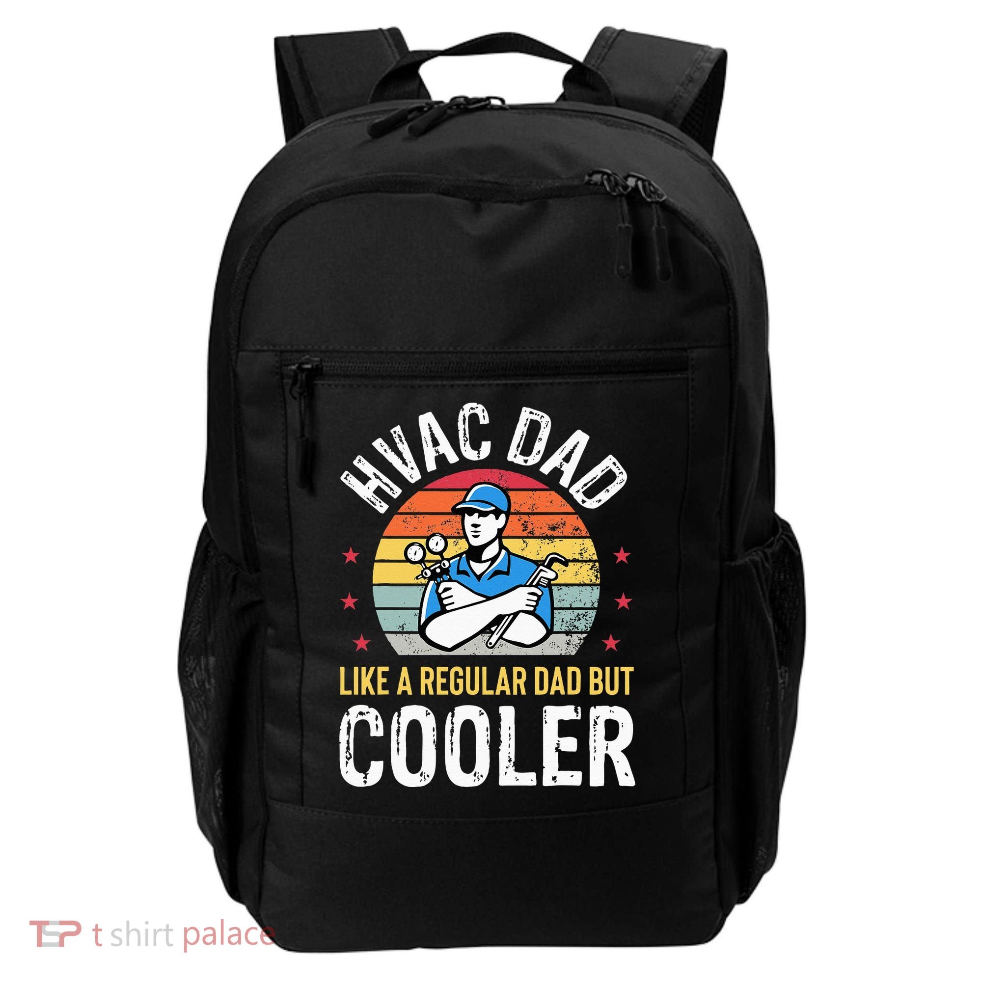 HVAC Dad But Cooler Funny HVAC Technician Father Backpack