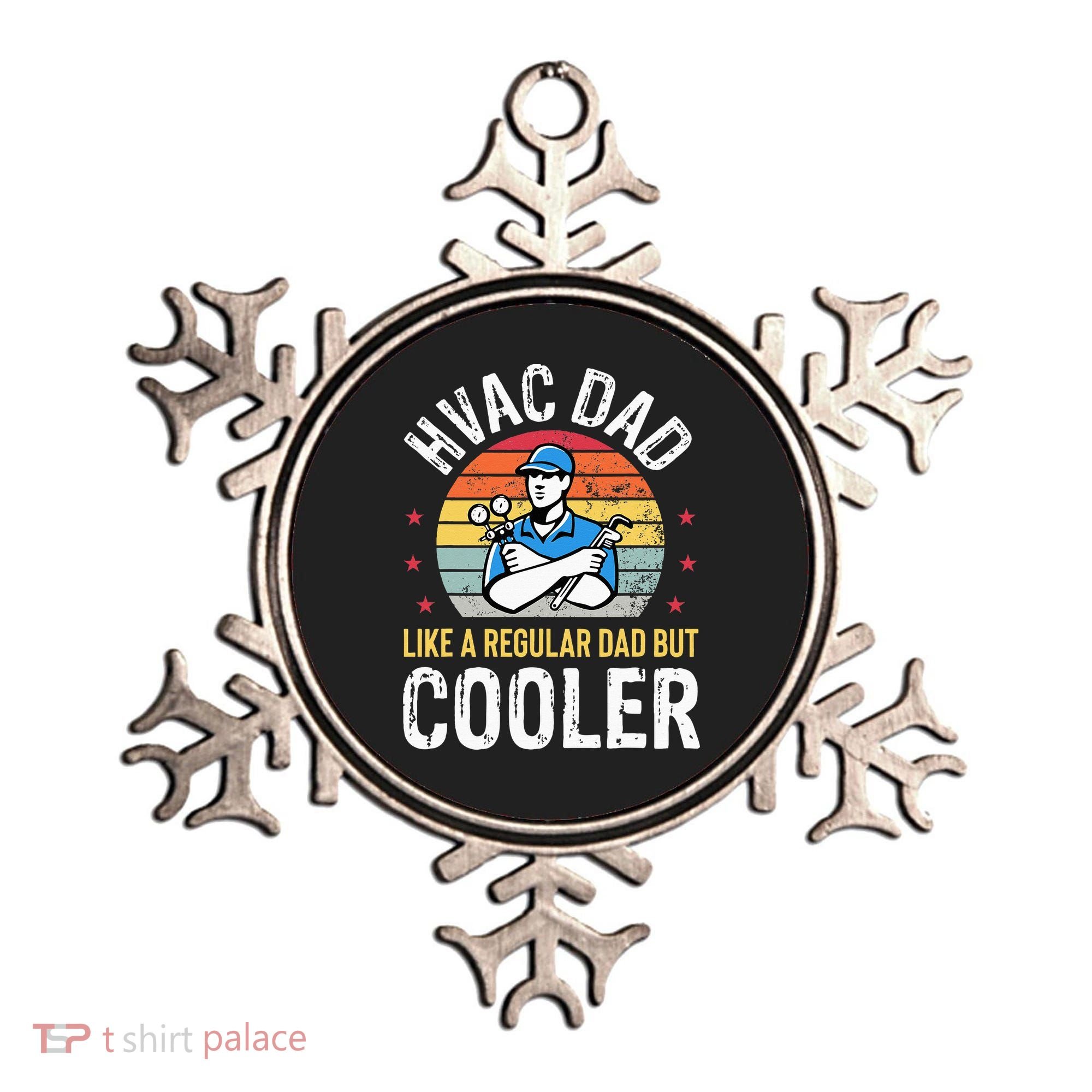HVAC Dad But Cooler Funny HVAC Technician Father Ornament