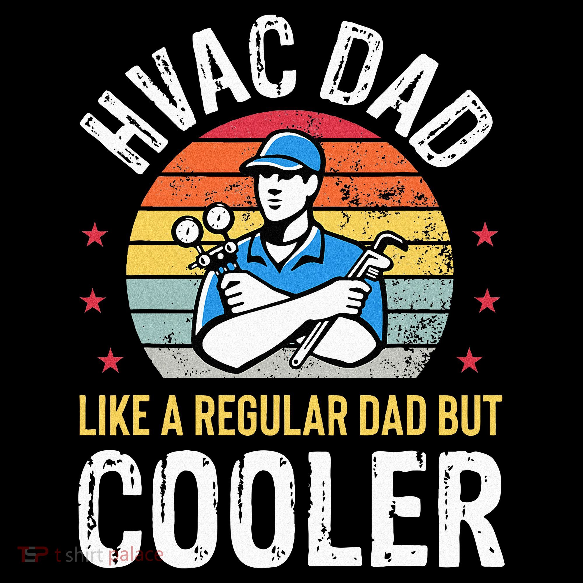 HVAC Dad But Cooler Funny HVAC Technician Father Ornament
