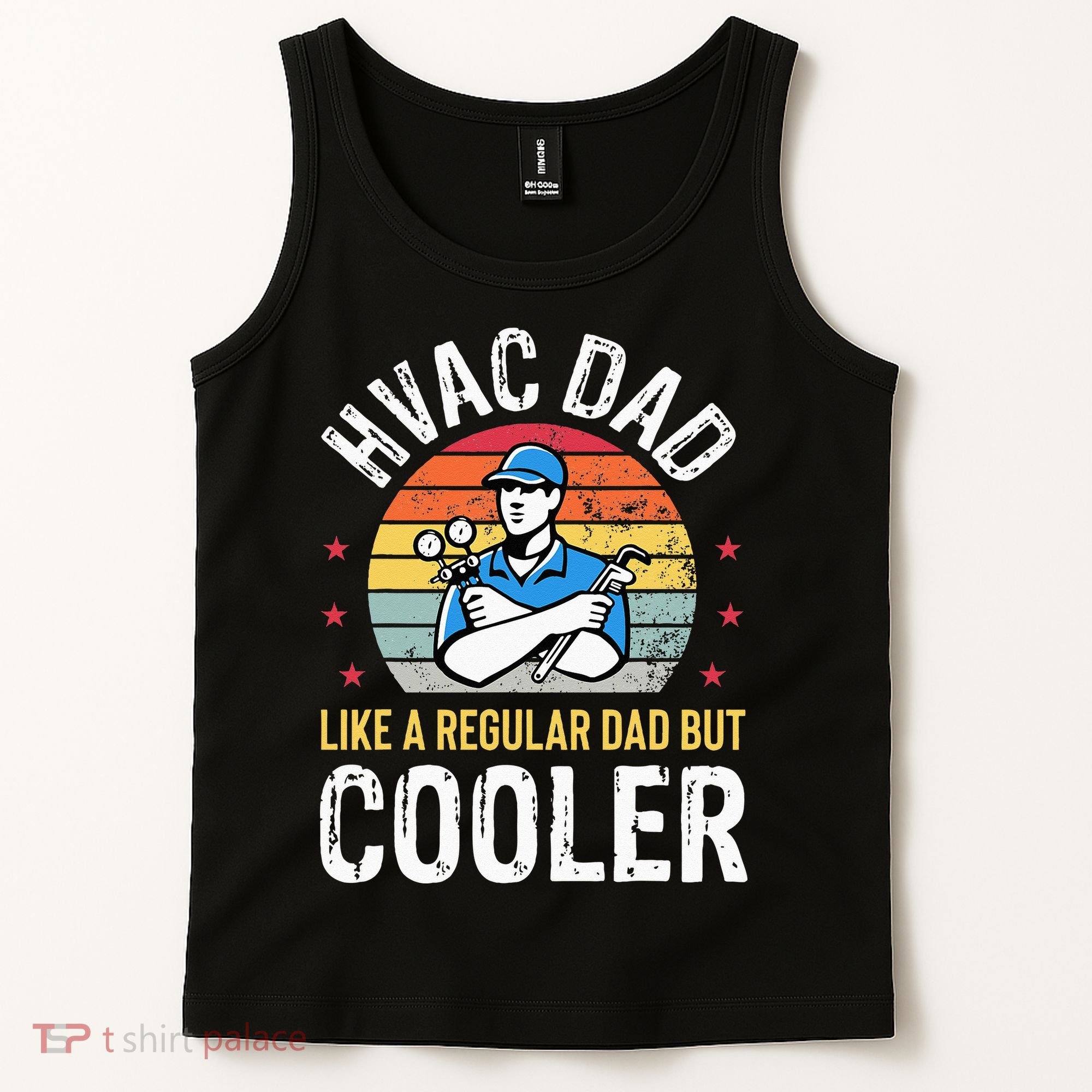 HVAC Dad But Cooler Funny HVAC Technician Father Tank Top
