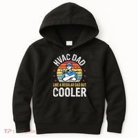 HVAC Dad But Cooler Funny HVAC Technician Father Kids Hoodie thumb 0