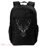 Hand Drawn Buck Deer Style Antlers Backpack thumb 0