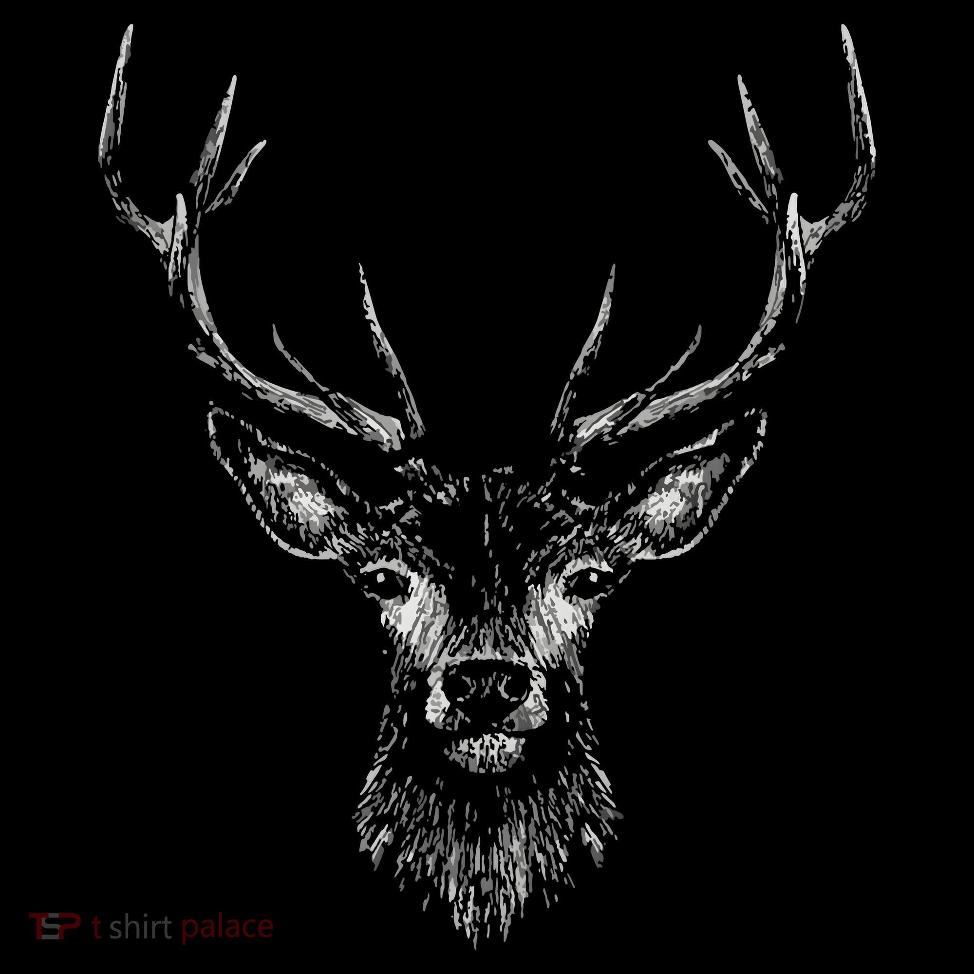 Hand Drawn Buck Deer Style Antlers Coffee Mug