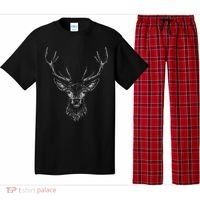 Hand Drawn Buck Deer Style Antlers Pajama Set thumb 0